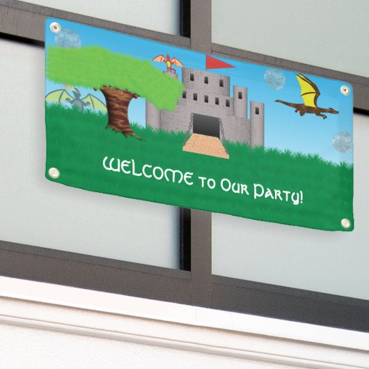 Dragon Thema Party Spandoek (Buitenkant Gebouw)