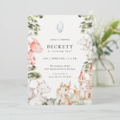 Dragon thema verjaardagsfeestje kaart (Staand voorkant)