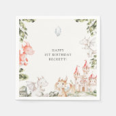 Dragon thema verjaardagsfeestje servet (Voorkant)