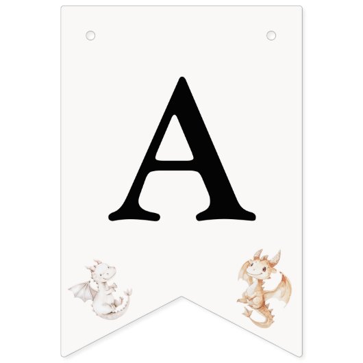 Dragon thema verjaardagsfeestje vlaggetjes (Tweede vlag)