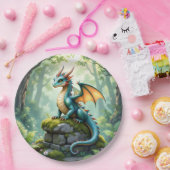 Dragon Theme Boy's Verjaardagsfeestje Papieren Bordje (Feest)