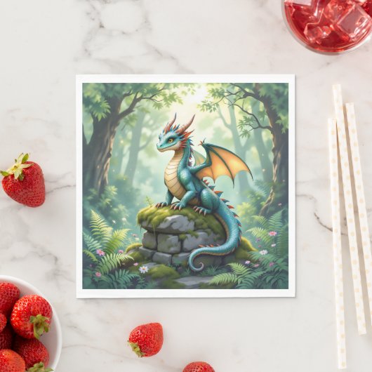 Dragon Theme Boy's Verjaardagsfeestje Servet (Insitu)