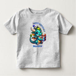 Dragon Theme gepersonaliseerde verjaardag jongen Kinder Shirts