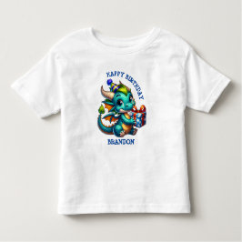 Dragon Theme gepersonaliseerde verjaardag jongen Kinder Shirts