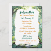 Dragon Themed Boy's Birthday Party Kaart (Achterkant)