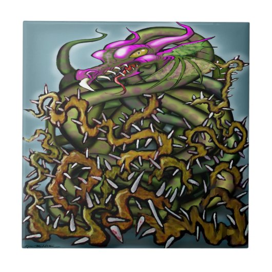 Dragon Thorns Tegeltje (Voorkant)