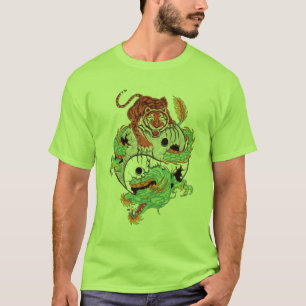 Dragon Tiger gevecht T-shirt