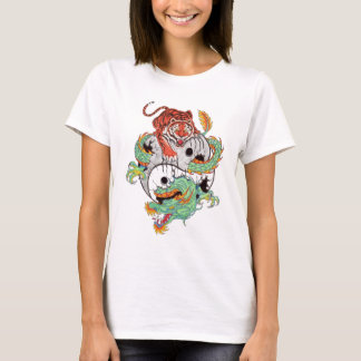 Dragon Tiger gevecht T-shirt