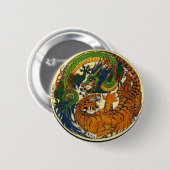 DRAGON TIGER RONDE BUTTON 5,7 CM (Voorkant /achterkant)