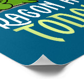 Dragon Today _ Dragging _ Lazy _ Funny Novelty _ G Poster (Hoek)