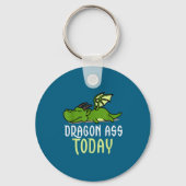 Dragon Today _ Dragging _ Lazy _ Funny Novelty _ G Sleutelhanger (Voorkant)