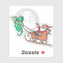 Dragon trekt Santa's slee