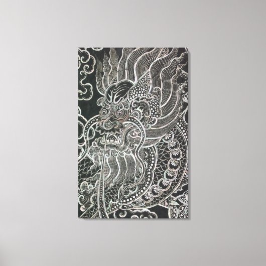 Dragon Tribal Art Canvas Afdruk (Voorkant)