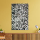 Dragon Tribal Art Canvas Afdruk (Insitu (Woonkamer))