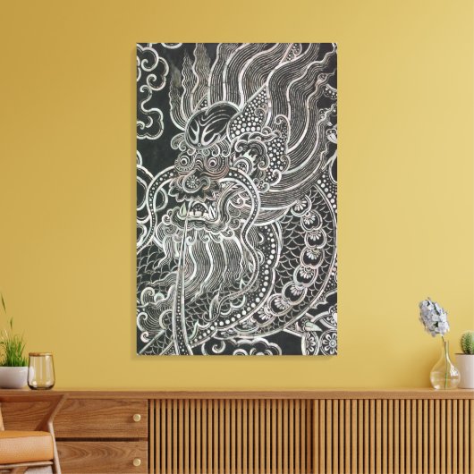  Dragon Tribal Art Canvas Afdruk (Insitu (Woonkamer))