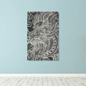 Dragon Tribal Art Canvas Afdruk (Insitu (Houten vloer))