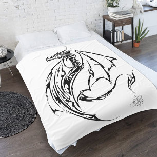 Dragon Tribal Fleece Deken