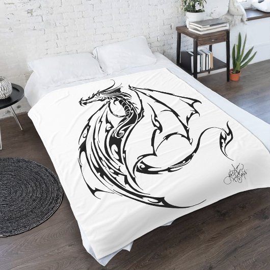 Dragon Tribal Fleece Deken