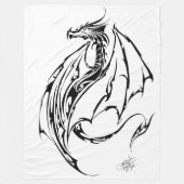 Dragon Tribal Fleece Deken (Voorkant)