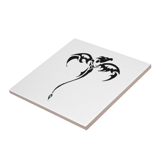 Dragon Tribal Tattoo Tegeltje (Zijkant)