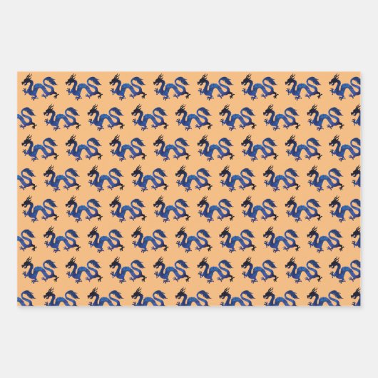 Dragon Trio Inpakpapier Vel (Voorkant 2)