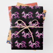 Dragon Trio Inpakpapier Vel (In situ)