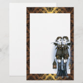 Dragon Twin Fairies Stationery "Sienna & Celeste" Briefpapier (Voorkant / Achterkant)