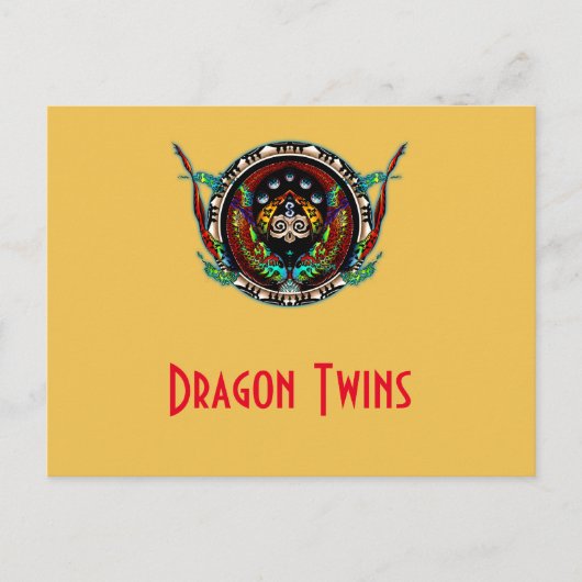 Dragon Twins Briefkaart (Voorkant)