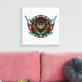 Dragon Twins Canvas Afdruk (Insitu (Woonkamer))