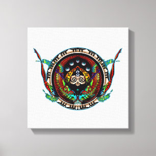 Dragon Twins Canvas Afdruk