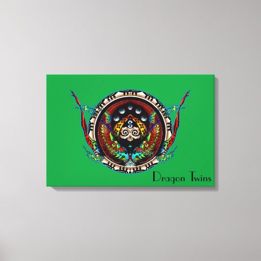 Dragon Twins Canvas Afdruk (Voorkant)