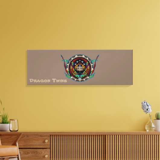 Dragon Twins Canvas Afdruk (Insitu (Woonkamer))