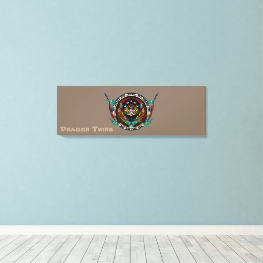 Dragon Twins Canvas Afdruk (Insitu (Houten vloer))