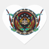 Dragon Twins Hart Sticker (Voorkant)