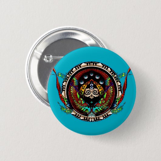 Dragon Twins Ronde Button 5,7 Cm (Voorkant /achterkant)