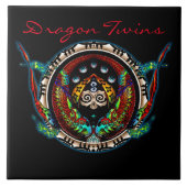 Dragon Twins Tegeltje (Voorkant)