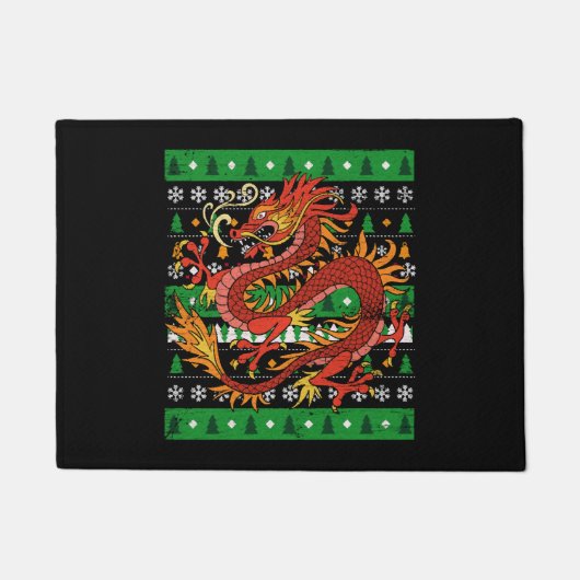 Dragon Ugly Christmas Deurmat (Voorkant)