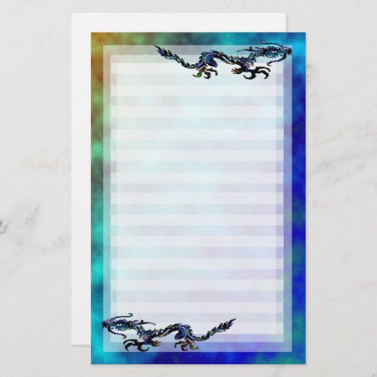Dragon uitvoeren briefpapier (Voorkant / Achterkant)