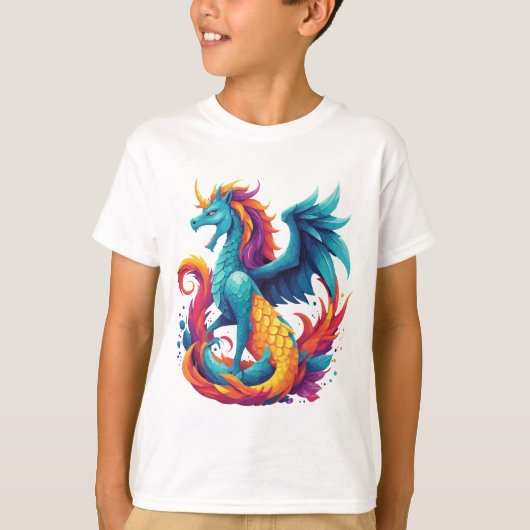 Dragon-Unicorn Hybrid - Mythisch schepsel T-shirt (Voorkant)