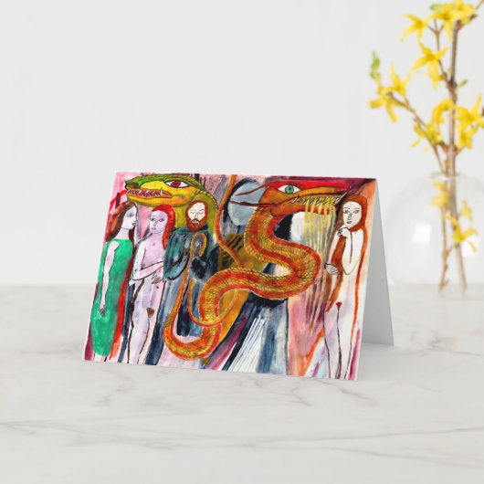 Dragon Utopia-wenskaart Kaart (Gele Bloem)