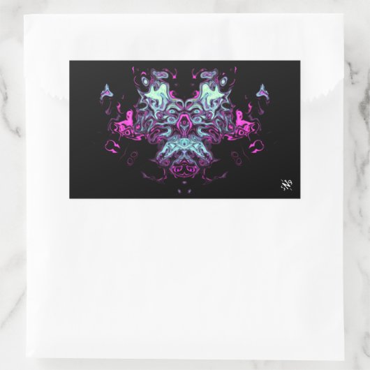 Dragon v4 rechthoekige sticker (Tas)