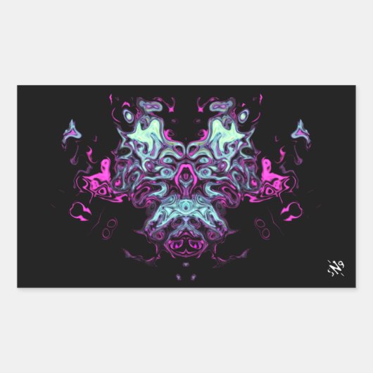 Dragon v4 rechthoekige sticker (Voorkant)