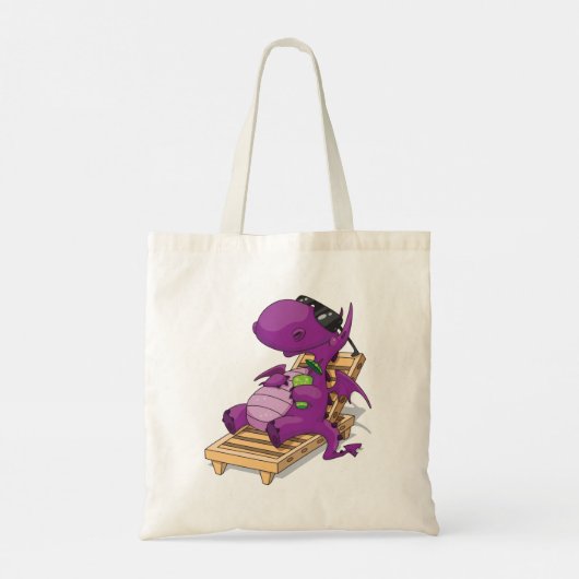 Dragon Vacation Canvas tas (Achterkant)