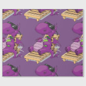 Dragon Vacation Wrapping Paper Cadeaupapier (Vlak)