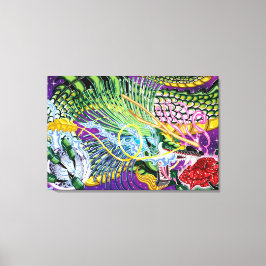 Dragon van het Roos Stretched Canvas Art Prints