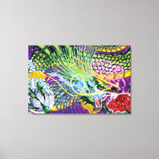 Dragon van het Roos Stretched Canvas Art Prints