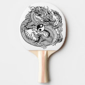 dragon vasthoudend yin yang tafeltennisbatje (Voorkant)