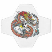 dragon vasthoudend yin yang voetbal (Enkel)