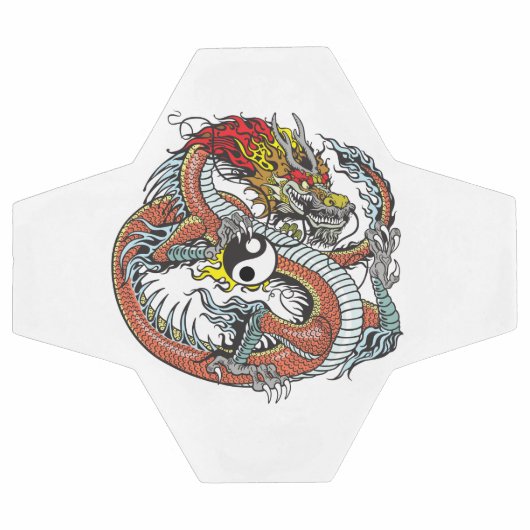 dragon vasthoudend yin yang voetbal (Enkel)