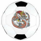 dragon vasthoudend yin yang voetbal (Voorkant)